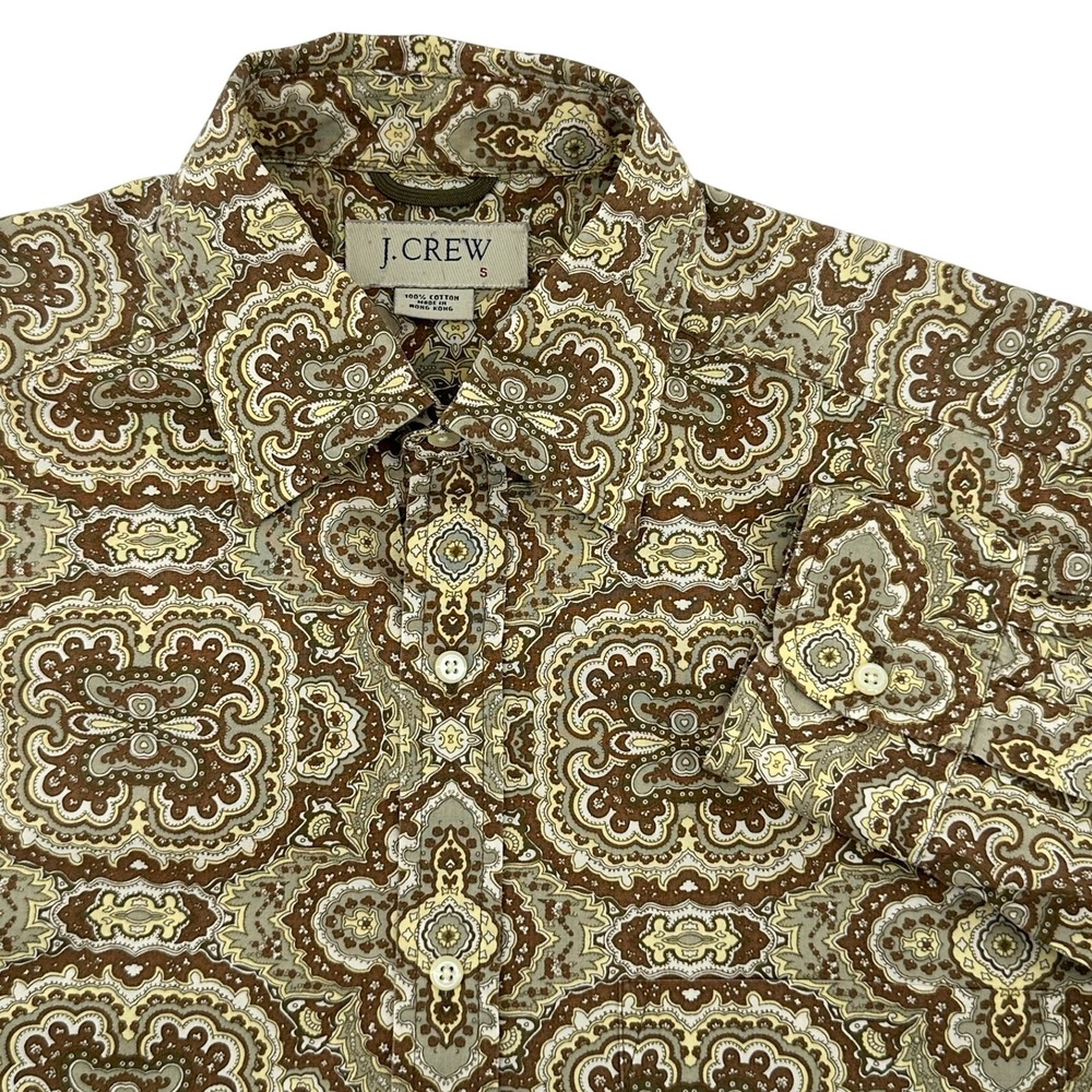 J Crew Mens‎ Size S Button Down Shirt Long Sleeve Patterned Print Cotton